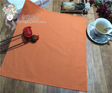 外贸出口原单棉麻布橘色方巾 餐巾 餐垫 下午茶巾 43*43厘米