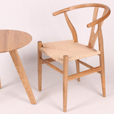 Y椅 实木椅子 ychair 藤椅时尚背叉骨设计师椅 扶手北欧简约餐椅
