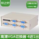 高清 VGA 切换器 四进一出 4进1出 电脑VGA视频切换器 分配器四口