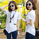 夏季韩国纯棉女士短袖T恤女装宽松25-29周岁女半袖18韩版24上衣服