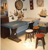 美式乡村北欧咖啡茶餐厅桌椅实木复古铁艺餐桌餐台吃饭桌子书桌