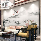 中式壁纸大型壁画3d立体墙纸 电视背景墙客厅卧室玄关墙布山水画