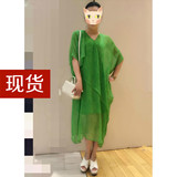 玛丝菲尔女装 2015夏新款绿色连衣裙A11525046正品代购 原价3980