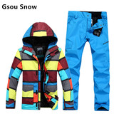 gsousnow滑雪服男套装 户外加厚滑雪衣 单板双板通用 雪山登山服