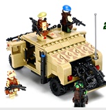武装直升机航模飞机模型塑料军事拼装插积木益智玩具男孩儿童玩具