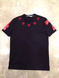 正品Givenchy  GVC纪梵希 红色星星 字母4.7短袖圆领男T恤 黑色