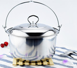 不锈钢盆汤盆带盖油盆加厚多用盆调料理盆打蛋盆味盅烘焙和面汤锅