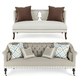 古树村 低调奢华美式法式新古典沙发椅子家具白底场景图软装素材