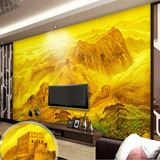 大型壁画中式山水国画万里长城立体电视现代客厅背景装饰墙纸壁纸