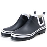 时尚男士雨鞋男款雨靴低帮防水防滑日韩版橡胶鞋短筒水鞋 黑色磨