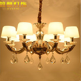 简馨锌合金水晶吊灯 欧式奢华新古典后现代吊灯 客厅灯餐厅卧室灯