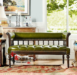 美式乡村仿古做旧沙发美式新古典双人沙发椅法式沙发欧式实木简约