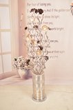 现代简约欧式铝材装饰假花花瓶花束干花落地台灯咖啡棕铝丝灯开泰