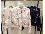 日本代购2016早春人气新款LilyB刺绣花朵印花短款外套棒球服