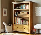 全实木书柜无门美式书柜家具定制欧式地中海HH书柜特价实木书柜