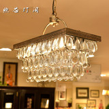 创意卧室客厅餐厅现代宜家欧式别墅咖啡厅水晶长方形水晶吊灯