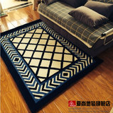 蓝色简约地中海客厅地毯茶几地毯卧室床边毯logo定制广告毯