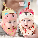 春秋新生儿3-6-12个月婴儿帽子韩版春季0-1岁男童女宝宝公主胎帽