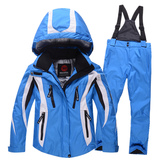 儿童滑雪服套装男女童 防风防水保暖加厚 户外滑雪服衣裤儿童款