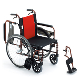 MIKI三贵轮椅车铝合金多功能可拆叠老年人残疾人代步车BF