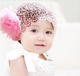 夏季秋天欧美婴幼儿童假发帽子女童发带宝宝网帽蕾丝头饰头花包邮
