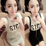 韩版学生包臀背带连衣裙夏季短裙2016春装两件套装裙性感夜店女装