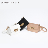 CHARLES&KEITH小方包 CK2-80780169 夏新品折叠锁扣单肩斜挎小包