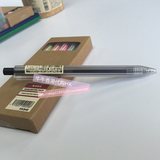 香港代购无印良品MUJI文具 六角啫喱笔 按压换芯胶墨中性笔0.38mm