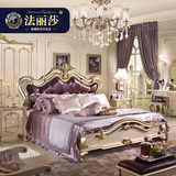 法丽莎家具欧式床双人床白色实木床法式高箱储物床公主床1.8Y1