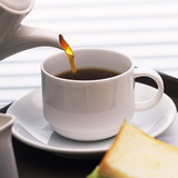 小/中/大号咖啡杯 纯白陶瓷圆形英式特浓咖啡 牛奶茶杯