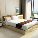 区域包邮 欧式简约现代卧室板式床双人床经济型户型婚床1.5 1.8米