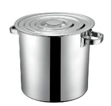 304商用不锈钢桶带盖大容量加厚加深汤锅储水桶圆桶油桶大汤桶