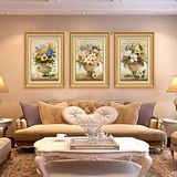 热卖简欧客厅装饰画现代沙发背景墙壁挂画三联餐厅房间室内喷绘有
