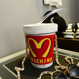 莫斯奇诺同款包女包麦当劳可乐杯包斜跨链条小包PU手机零钱包趣味