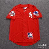 MLB棒球服短袖t恤男女棒球服NY宽松夏季大码男嘻哈半袖开衫上衣潮