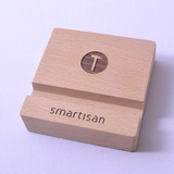 smartisan T1 锤子木质手机底座可定制激光雕刻个性图案文字支架