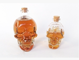 热卖正品透明骷髅头木塞口酒瓶 创意切割骷髅头骨伏加特玻璃酒杯