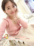 韩国东大门代购早春新款 樱花粉色针织蓬蓬纱裙连衣裙两件套 特