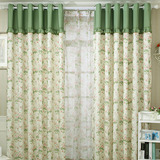 定制韩式短帘绿色卧室飘窗成品窗帘布料田园温馨 遮光碎花 小清新