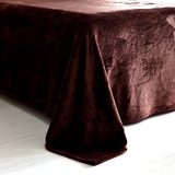 法莱素色被套四件套4件纯色床单式加厚保暖珊瑚绒法兰绒双拼