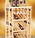 红酒架摆件灯笼欧式实木创意吧台葡萄酒架高脚杯架红酒架子酒瓶架