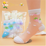 小巴兔儿童丝袜 超薄夏季水晶短袜子 可爱女童冰凉透气 宝宝丝袜