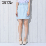 NICE CLAUP2016年夏款商场同款日系女松紧高腰包臀短裙131400420A