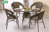 实木双人餐桌椅组合折叠咖啡厅户外阳台茶桌茶几简易休闲快H7U