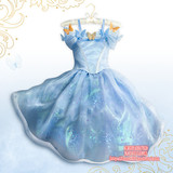 美国代购迪士尼正品 灰姑娘高端限量版礼服女童公主裙
