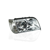 奔驰W140 S300 S320 S500 S600天使眼改装改款透镜大灯总成带角灯