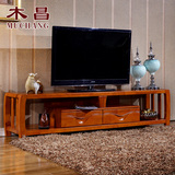 木昌 纯实木电视柜茶几组合 现代中式全橡木电视柜客厅家具特价