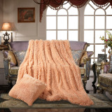 纯色毛毯高档长毛绒水貂绒毛毯子双层加厚冬季保暖床单休闲盖毯