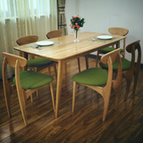 餐桌椅组合北欧餐桌日式小户型简约实木餐桌宜家长方形白橡木家具