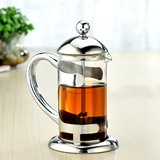 雅风 玻璃泡茶壶 不锈钢泡茶器冲茶器 茶具过滤茶壶滤压茶壶 包邮